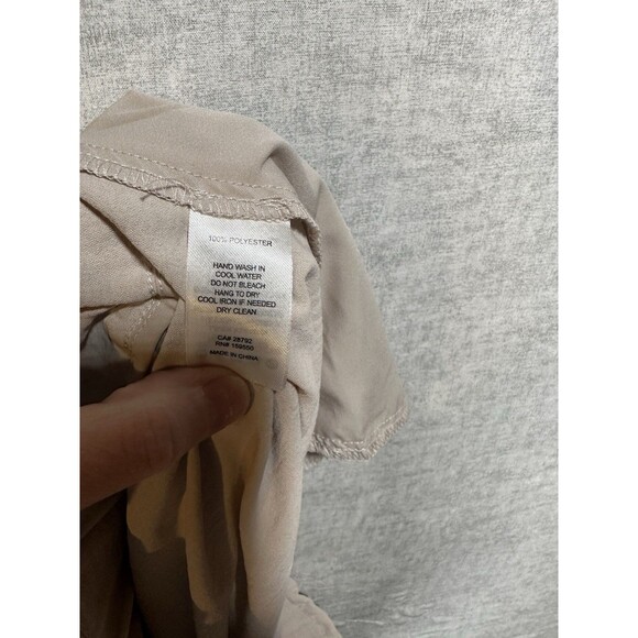 Eliana Rose High-Waisted Wide Leg Pants with Tie Belt Women’s Size XL Beige - Picture 6 of 6